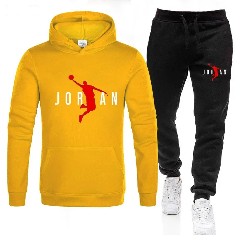 Autumn and Winter Men's Sports Hoodies and Sweatpants, Casual Plus-size Men's Suits 2025 Outdoor Jogging and Fitness Sets