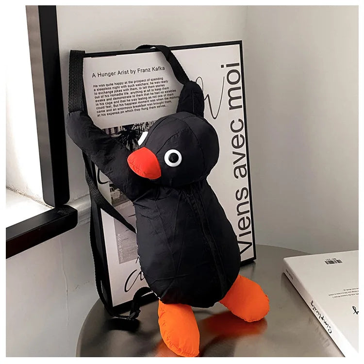 Cartoon Funny Cute Cuddle Penguin Backpack Fashion Personality Plush Doll Bag Children's Bag Shoulder Bag Mini Knapsack Bags