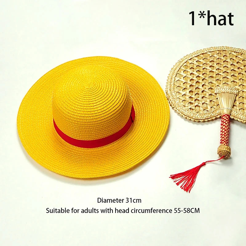 Luffy Anime Peripheral Straw Hat Group Two-dimensional Anime Original Hat Sunshade Sunscreen Best Birthday Gift