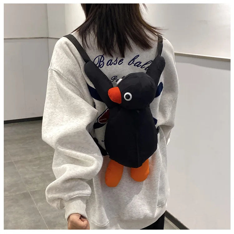 Cartoon Funny Cute Cuddle Penguin Backpack Fashion Personality Plush Doll Bag Children's Bag Shoulder Bag Mini Knapsack Bags