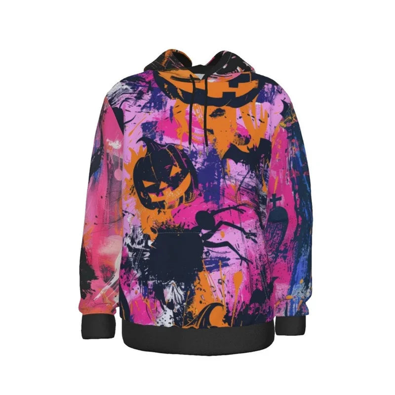 Gamepad Game Player Funny Hoodie For Men Graffiti Neon Smoke Graphic Hooded Coat Children Best Gift Long Sleeve Kids Hoodies