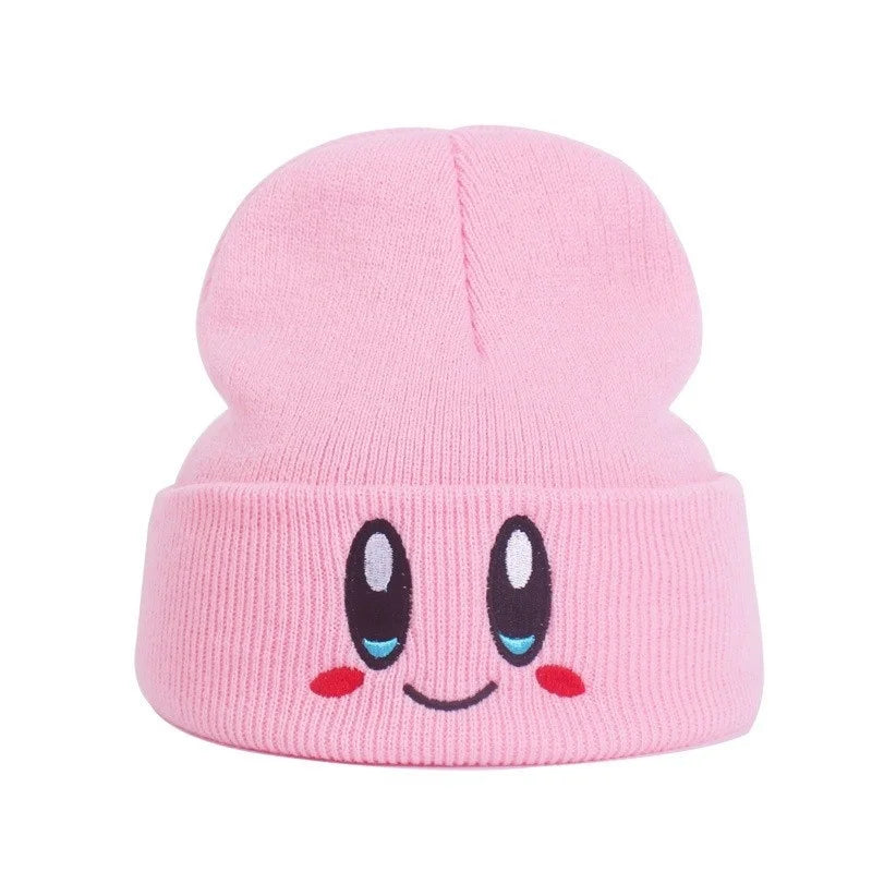 Big Eye Embroidery Elasticity Beanies Women's Cartoon Knitted Skull Caps Winter Warm Hip Hop Hats Men Crimping Melon Leather Hat