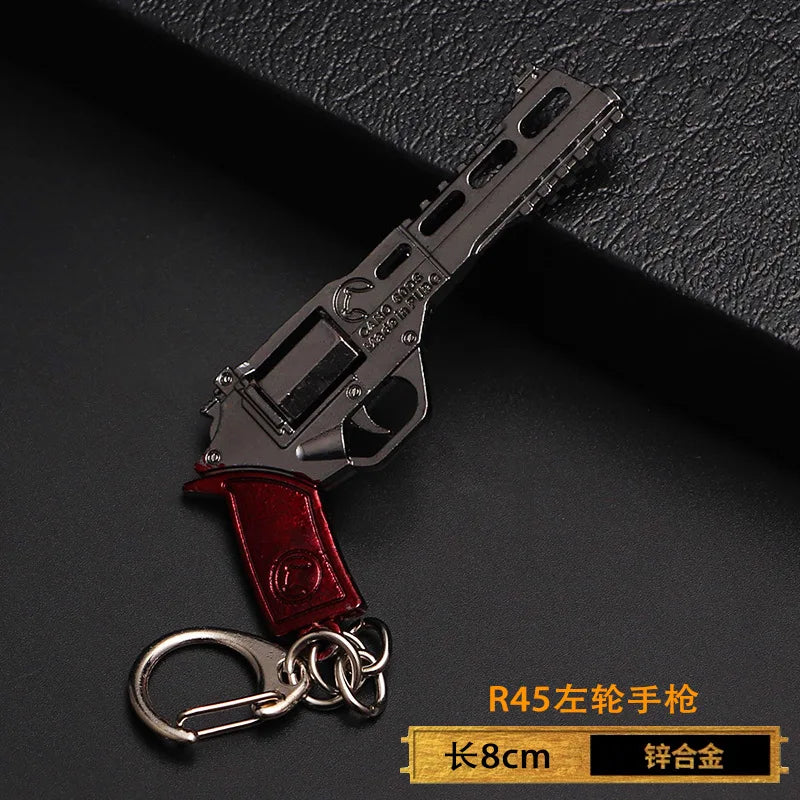 1pc Toy Gun Keychain, Alloy Toy Gun Model Pendant Car Key Chain Car Key Ring Gift For Men Boys