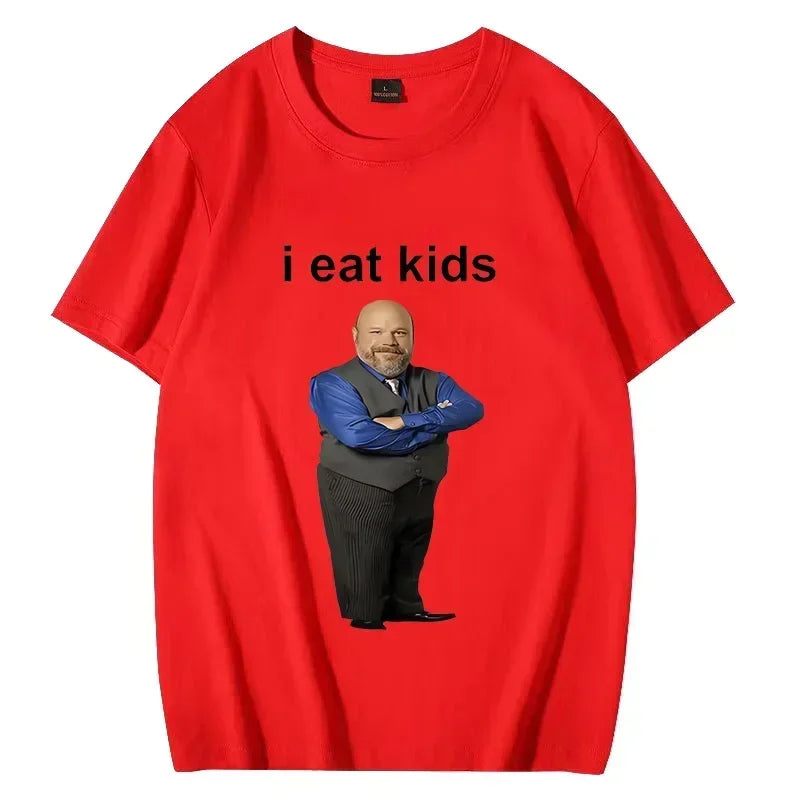 Bertram Eats I Eat Kids Graphics T Shirt Men Women  Short Sleeve Casual Streetwear 2024 Summer Funny Unisex Tee S